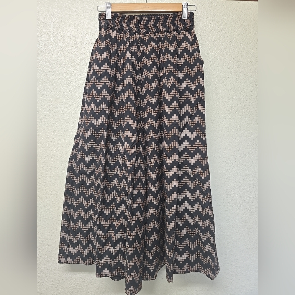 Ace & Jig XXS Pants Brown Willard Tourist Knee Length Crop Wide Leg Culottes New